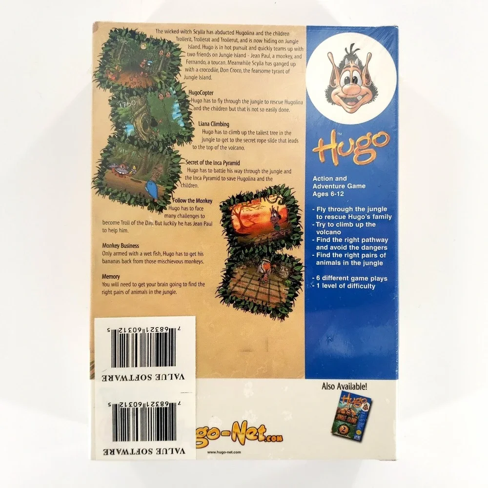 Hugo: Jungle Island 1 (PC, 1999) Windows CD-Rom Brand New Sealed